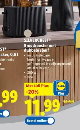 Lidl Broodrooster met dubbele sleuf aanbieding