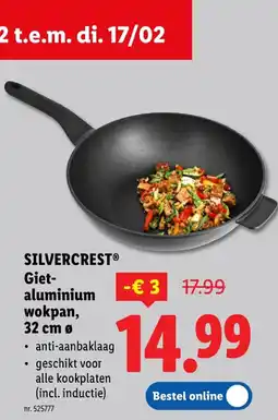Lidl Gietaluminium wokpan, 32 cm aanbieding