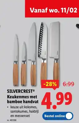 Lidl Keukenmes met bamboe handvat aanbieding