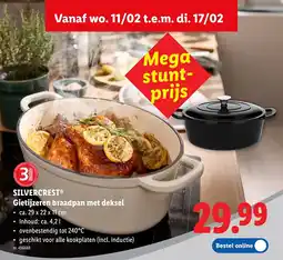 Lidl Gietijzeren braadpan met deksel aanbieding