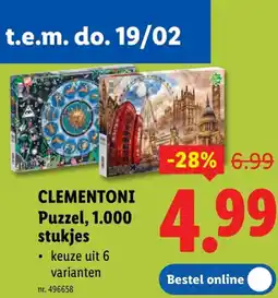 Lidl CLEMENTONI Puzzel, 1.000 stukjes aanbieding