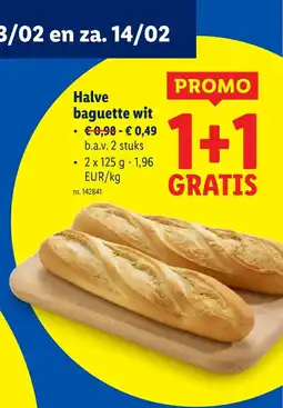 Lidl Halve baguette wit aanbieding