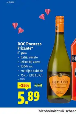 Lidl DOC Prosecco Frizante aanbieding