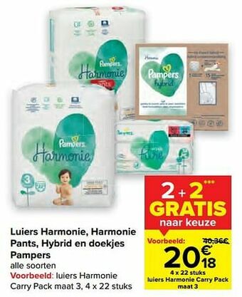 Carrefour Luiers harmonie carry pack maat 3 aanbieding