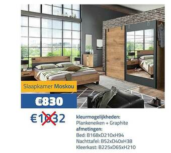 De Prijzenklopper Slaapkamer Moskou aanbieding
