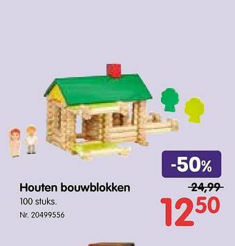 Fun Houten Bouwblokken aanbieding