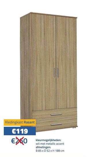 De Prijzenklopper Kledingkast Rasant aanbieding