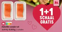 Delhaize Zalmfilet zonder vel aanbieding