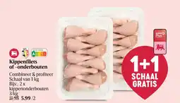Delhaize Kippenfilets of Onderbouten aanbieding