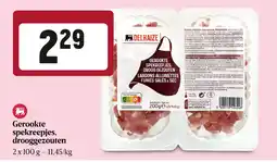 Delhaize Gerookte spekreepjes, drooggezouten aanbieding