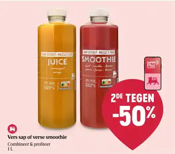 Delhaize Vers sap of verse smoothie aanbieding