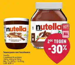 Delhaize Smeerpasta met hazelnoten aanbieding