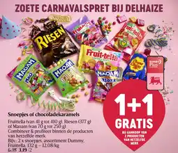 Delhaize Snoepjes of Chocoladekaramels aanbieding