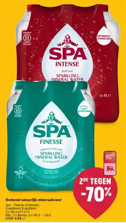 Delhaize Spa Bruisend Natuurlijk Mineraalwater aanbieding