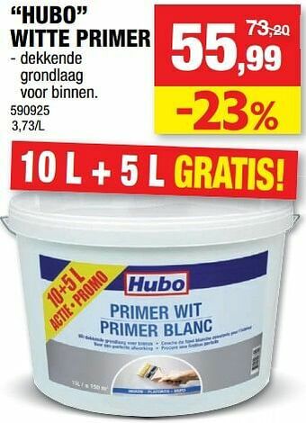 Hubo Hubo witte primer aanbieding