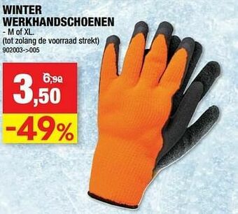 Hubo Winter werkhandschoenen aanbieding