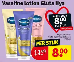 Kruidvat Vaseline lotion Gluta Hya aanbieding