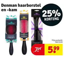 Kruidvat Denman haarborstel en -kam aanbieding