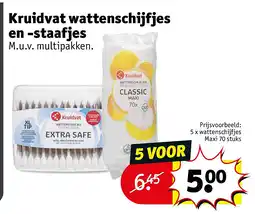 Kruidvat Kruidvat wattenschijfjes en -staafjes aanbieding