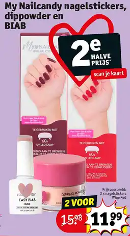 Kruidvat My Nailcandy nagelstickers, dippowder en BIAB aanbieding