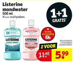 Kruidvat Listerine mondwater aanbieding