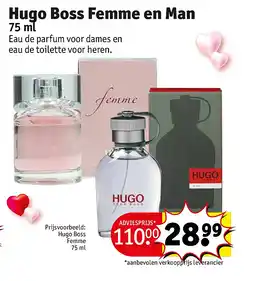 Kruidvat Hugo Boss Femme en Man aanbieding