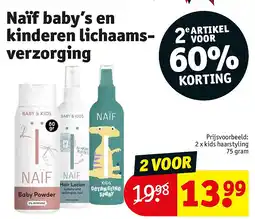 Kruidvat Naïf baby’s en kinderen lichaamsverzorging aanbieding