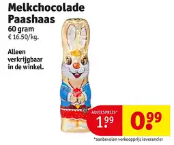 Kruidvat Melkchocolade Paashaas aanbieding