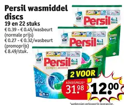 Kruidvat Persil wasmiddel discs aanbieding
