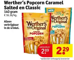 Kruidvat Werther’s Popcorn Caramel Salted en Classic aanbieding