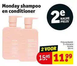 Kruidvat Monday shampoo en conditioner aanbieding