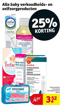 Kruidvat 3 x Kruidvat fysiologisch serum 200 ml aanbieding
