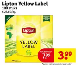 Kruidvat Lipton Yellow Label aanbieding