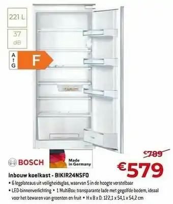 Exellent Bosch inbouw koelkast - bikir24nsf0 aanbieding