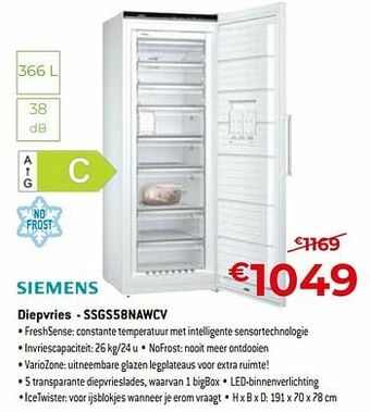 Exellent Siemens diepvries - ssgs58nawcv aanbieding