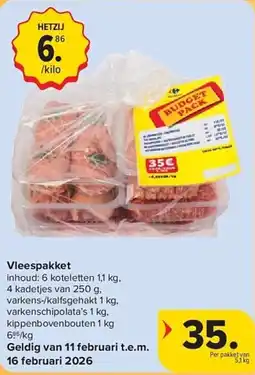 Carrefour Vleespakket aanbieding
