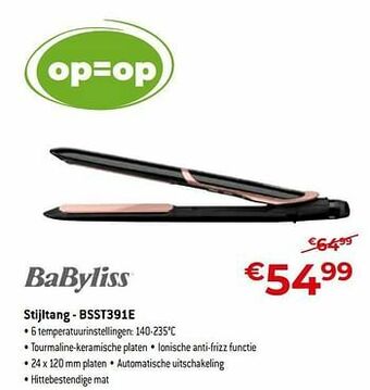 Exellent Babyliss stijltang - bsst391e aanbieding