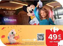 Carrefour DisneyLand Paris ticket aanbieding