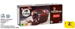 Carrefour Moelleux met lopend chocoladehart Carrefour aanbieding