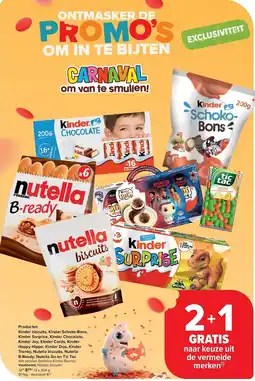 Carrefour Kinder, Nutella en Tic Tac aanbieding