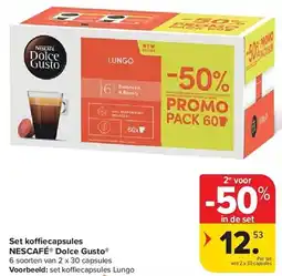 Carrefour Set Koffiecapsules Nescafé Dolce Gusto aanbieding