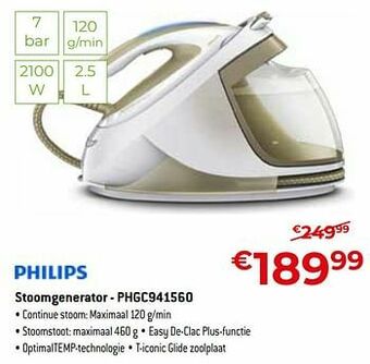 Exellent Philips stoomgenerator - phgc941560 aanbieding
