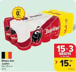 Carrefour Blikjes Bier Jupiler aanbieding