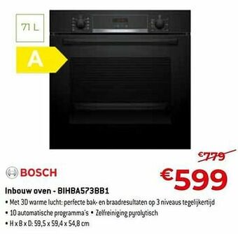 Exellent Bosch inbouw oven - bihba573bb1 aanbieding