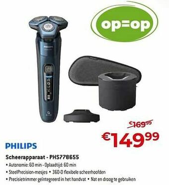 Exellent Philips scheerapparaat - phs778655 aanbieding