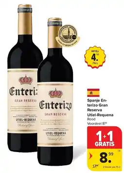 Carrefour Spanje Enterizo Gran Reserva Utiel Requena aanbieding