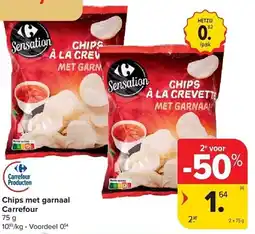 Carrefour Chips met Garnaal Carrefour aanbieding
