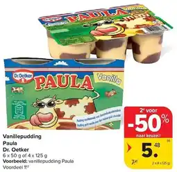 Carrefour Vanillepudding Paula Dr. Oetker aanbieding