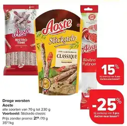 Carrefour Droge Worsten Aoste aanbieding