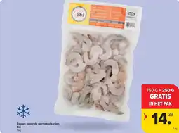 Carrefour Rauwe Gepelde garnaalstaarten Ebi aanbieding